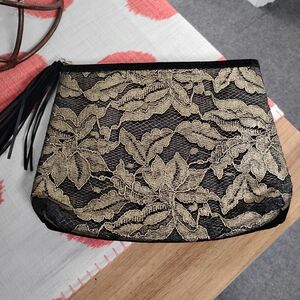 Elegant Black and Gold Clutch